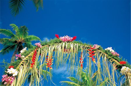 simsearch:859-03041575,k - Arche décorée de fleurs tropicales Photographie de stock - Rights-Managed, Code: 859-03041597