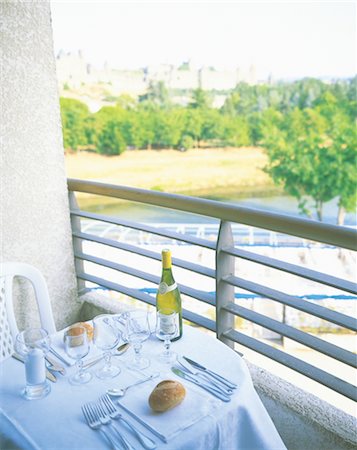 Table Set On The Balcony Stock Photo - Rights-Managed, Code: 859-03041626