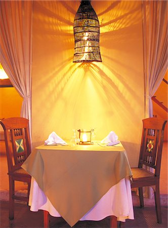 simsearch:859-03041462,k - Table Setting With Exotic Lighting Stock Photo - Rights-Managed, Code: 859-03041623