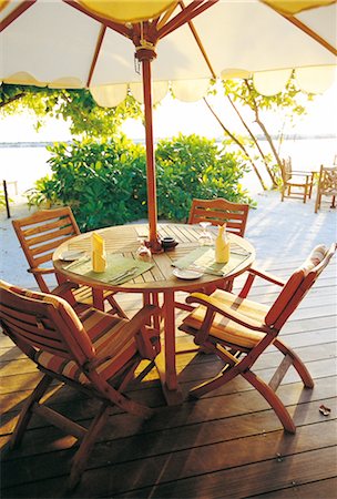 Table Set On The Terrace Stock Photo - Rights-Managed, Code: 859-03041693