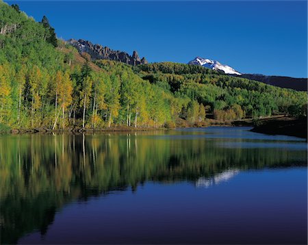 san miguel mountains - Calm Lake by Mountains Stock Photo - Rights-Managed, Code: 859-03042054