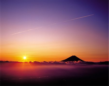 purple mountain sunset - Evening View of Mountain Stock Photo - Rights-Managed, Code: 859-03042870