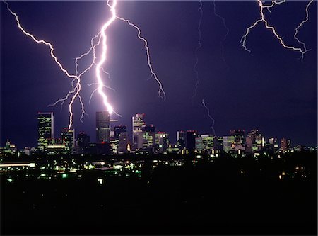 Thunder over a City Stock Photo - Rights-Managed, Code: 859-03043642