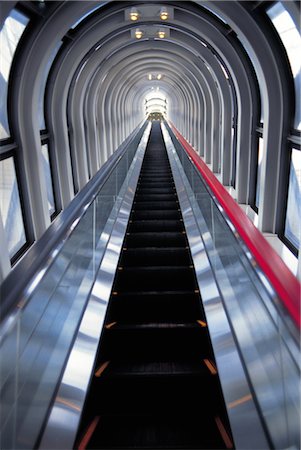 stairs on tunnel - Escalator Stock Photo - Rights-Managed, Code: 859-03194429