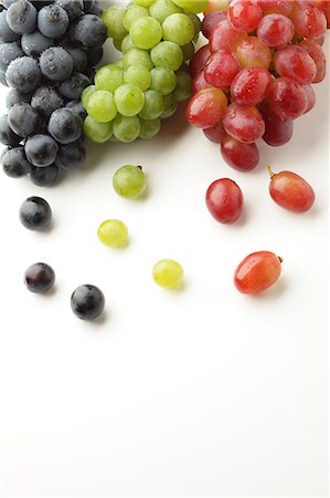 purple fruit pictures to color - Three Kinds Of Grape Stock Photo - Rights-Managed, Code: 859-03598570