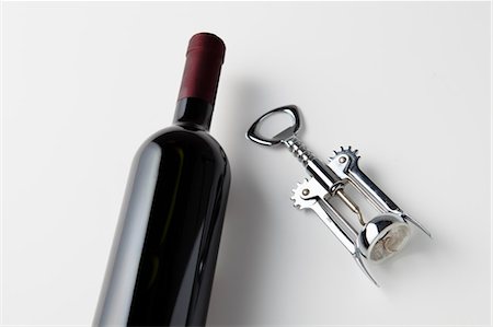 Wine And Bottle Opener Stock Photo - Rights-Managed, Code: 859-03598788