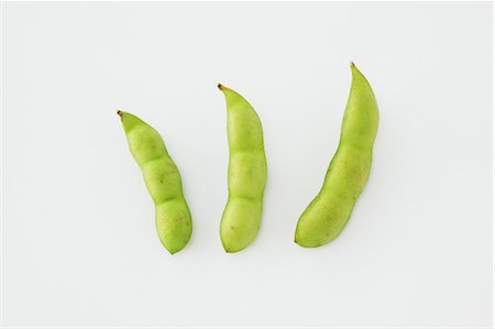 edamame - Trois gousses de soja Photographie de stock - Rights-Managed, Code: 859-03600271