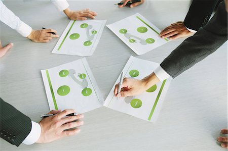 fournitures de bureau - Des collègues à une réunion Photographie de stock - Rights-Managed, Code: 859-03600449