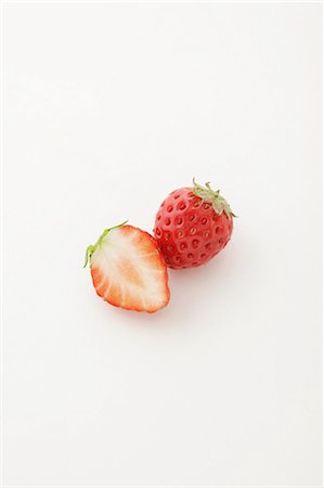 red fruit and white background - Strawberry Stock Photo - Rights-Managed, Code: 859-03601035