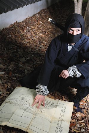 Ninja Studying Map Stock Photo - Rights-Managed, Code: 859-03730707