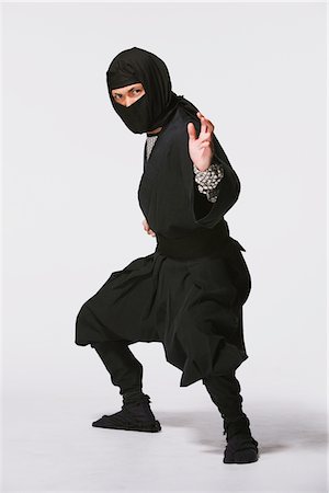 Studio Shot of Ninja on White Background Stock Photo - Rights-Managed, Code: 859-03730735