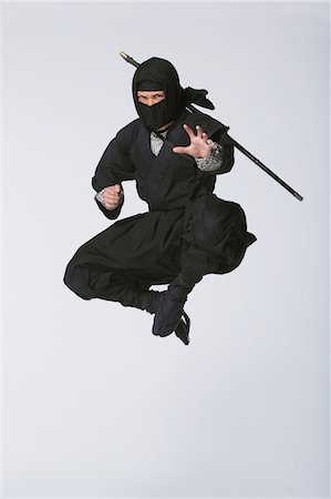 Ninja Leaping Stock Photo - Rights-Managed, Code: 859-03730764