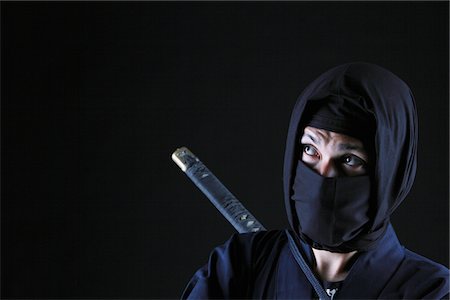 stealth fighter - Pensive Ninja Stock Photo - Rights-Managed, Code: 859-03730823