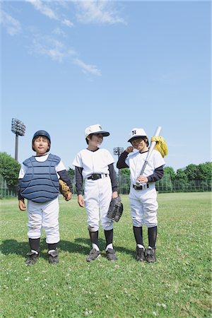 Amis de base-ball avec batte de Baseball Photographie de stock - Rights-Managed, Code: 859-03755451