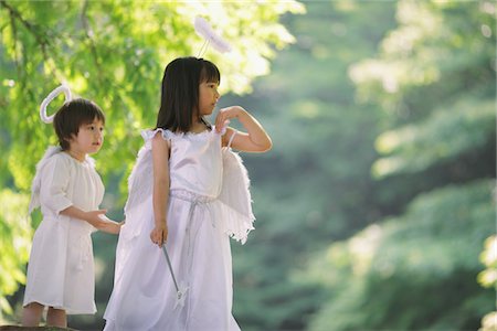 Children Dressed-up as an Angels Stock Photo - Rights-Managed, Code: 859-03781908