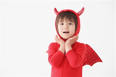 Boy in Red Devil Costume Stock Photo - Rights-Managed, Code: 859-03806257