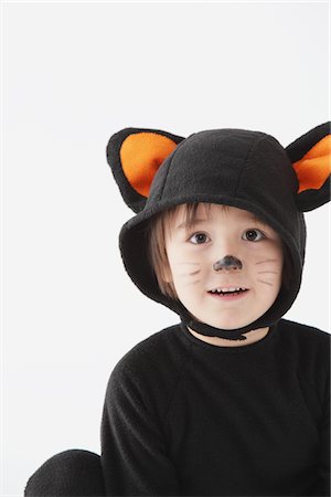 ethnic costume - Boy Dressed As Cat Costume Stock Photo - Rights-Managed, Code: 859-03806319