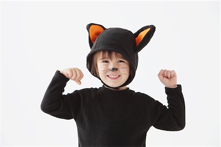 Boy Dressed As Cat Costume Fotografie stock - Rights-Managed, Codice: 859-03806322