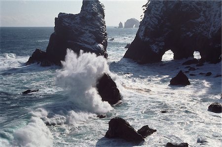 powerful wave beach - Rikuchu Coast, Iwate, Japan Stock Photo - Rights-Managed, Code: 859-03806453