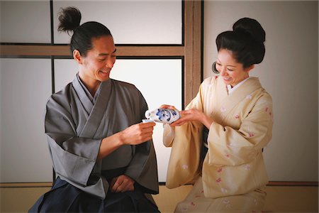 sake - Couple de samouraï Photographie de stock - Rights-Managed, Code: 859-03811376