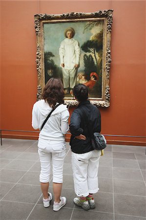 paris people painting - Louvre Museum,Paris Stock Photo - Rights-Managed, Code: 859-03839081