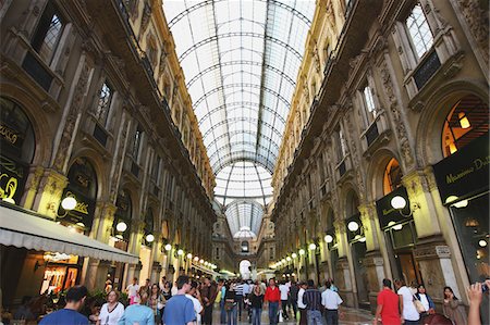 shopping mall arch - Galleria Vittorio EmanueleⅡ,Italy Stock Photo - Rights-Managed, Code: 859-03839259
