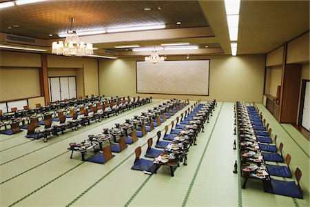 salão de festas - Banquet hall of Ryokan Foto de stock - Direito Controlado, Número: 859-03839702