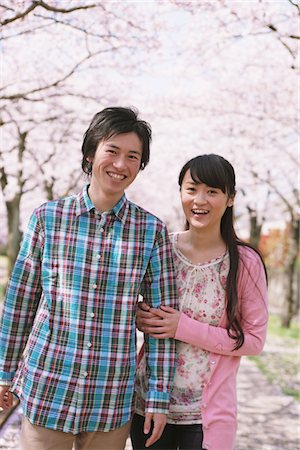 Young Couple under the Cherry blossoms Stock Photo - Rights-Managed, Code: 859-03840201
