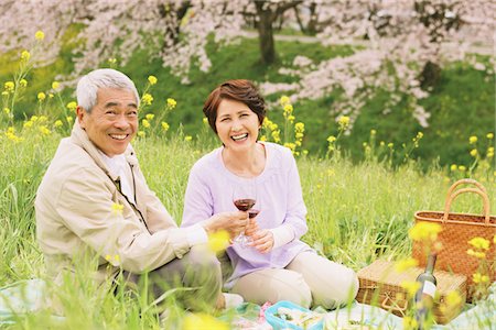 edible flower - Middle-Aged Couple Having Picnic In Park Stock Photo - Rights-Managed, Code: 859-03840279