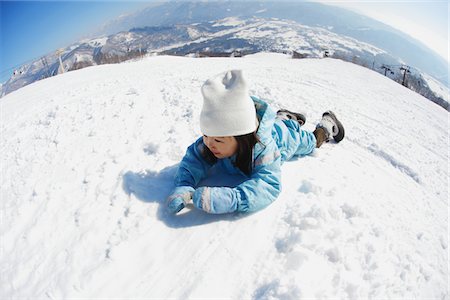 Girl On Slope Stock Photo - Rights-Managed, Code: 859-03841030