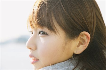 portraits of japanese women - Young Woman In Contemplation Stock Photo - Rights-Managed, Code: 859-03860538