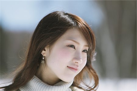 female asian beauty - Pretty Teenage Girl Pondering Stock Photo - Rights-Managed, Code: 859-03860672