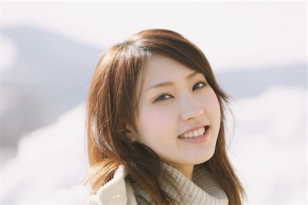 smile girl in snow - Portrait Of Beautiful Japanese Teenage Girl Stock Photo - Rights-Managed, Code: 859-03860680