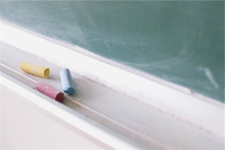 school objects - Chalk And Chalkboard Stock Photo - Rights-Managed, Code: 859-03860742