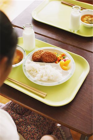school lunch - Girl Having Food Stock Photo - Rights-Managed, Code: 859-03860900