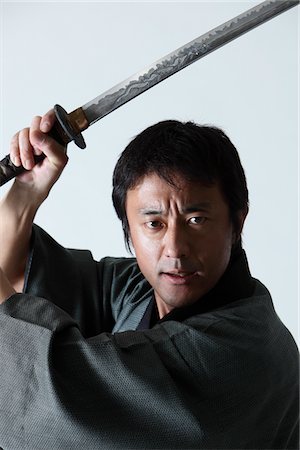 fight - Japanese Samurai Stock Photo - Rights-Managed, Code: 859-03884621