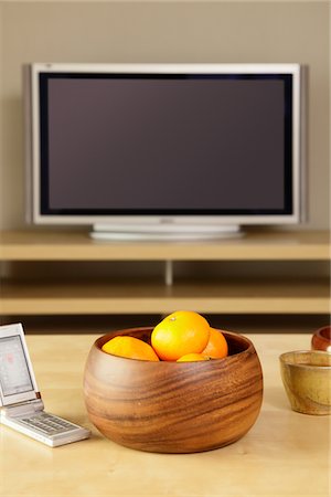 flat screen television - Orange Stock Photo - Rights-Managed, Code: 859-03884665