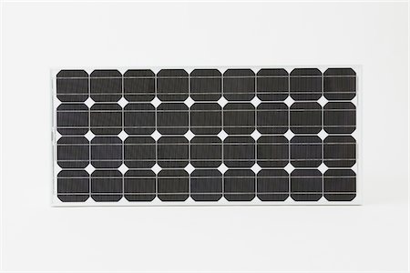 ecology energy - Solar Panel On White Background Stock Photo - Rights-Managed, Code: 859-03885075