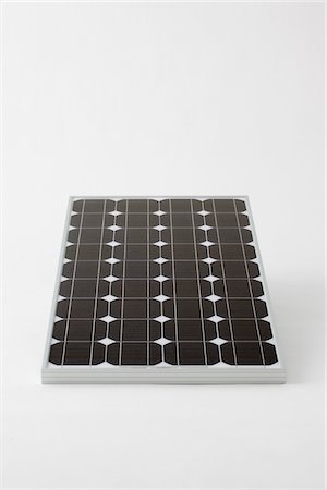 power saving - Solar Panel On White Background Stock Photo - Rights-Managed, Code: 859-03885086