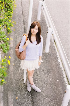 polish ethnicity (female) - Japanese Women Leaning Against Pole Stock Photo - Rights-Managed, Code: 859-03885320
