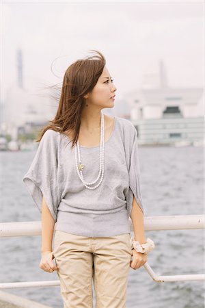 ship boat front view - Japanese Women Standing On Boat Railing And Looking Away Stock Photo - Rights-Managed, Code: 859-03885362