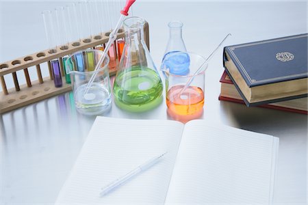 Notebook And Scientific Equipment Stock Photo - Rights-Managed, Code: 859-03982324