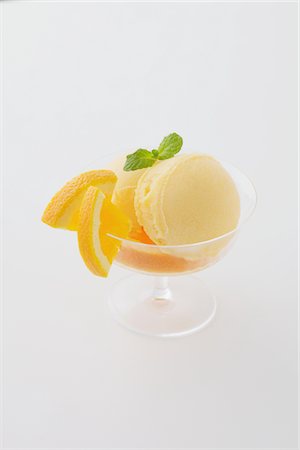 simsearch:652-03635763,k - Orange Sorbet Stock Photo - Rights-Managed, Code: 859-03982611