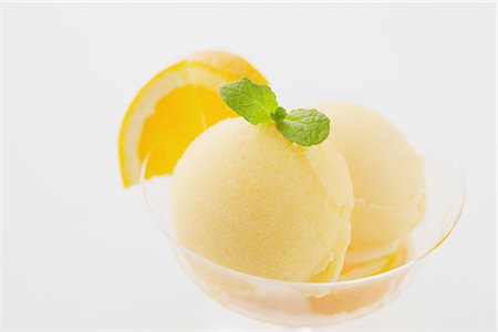 Orange Sorbet Stock Photo - Rights-Managed, Code: 859-03982613