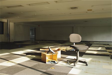 empty building interior - Chair At Deserted Office Stock Photo - Rights-Managed, Code: 859-03983035