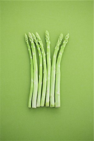 Asparagus On Green Background Stock Photo - Rights-Managed, Code: 859-03983143