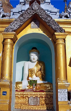 Buddha statue at Shwedagon Paya,Yangon,Burma Stock Photo - Rights-Managed, Code: 851-02958927