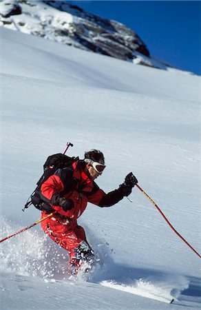 snow mountain british columbia not gondola - Man skiing,British Columbia,Canada. Stock Photo - Rights-Managed, Code: 851-02958963