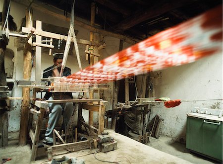 Man weaving on loom,China Stock Photo - Rights-Managed, Code: 851-02959218