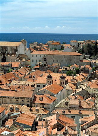 simsearch:851-02960710,k - Aerial view old Town Dubrovnik,Croatia Stock Photo - Rights-Managed, Code: 851-02959291